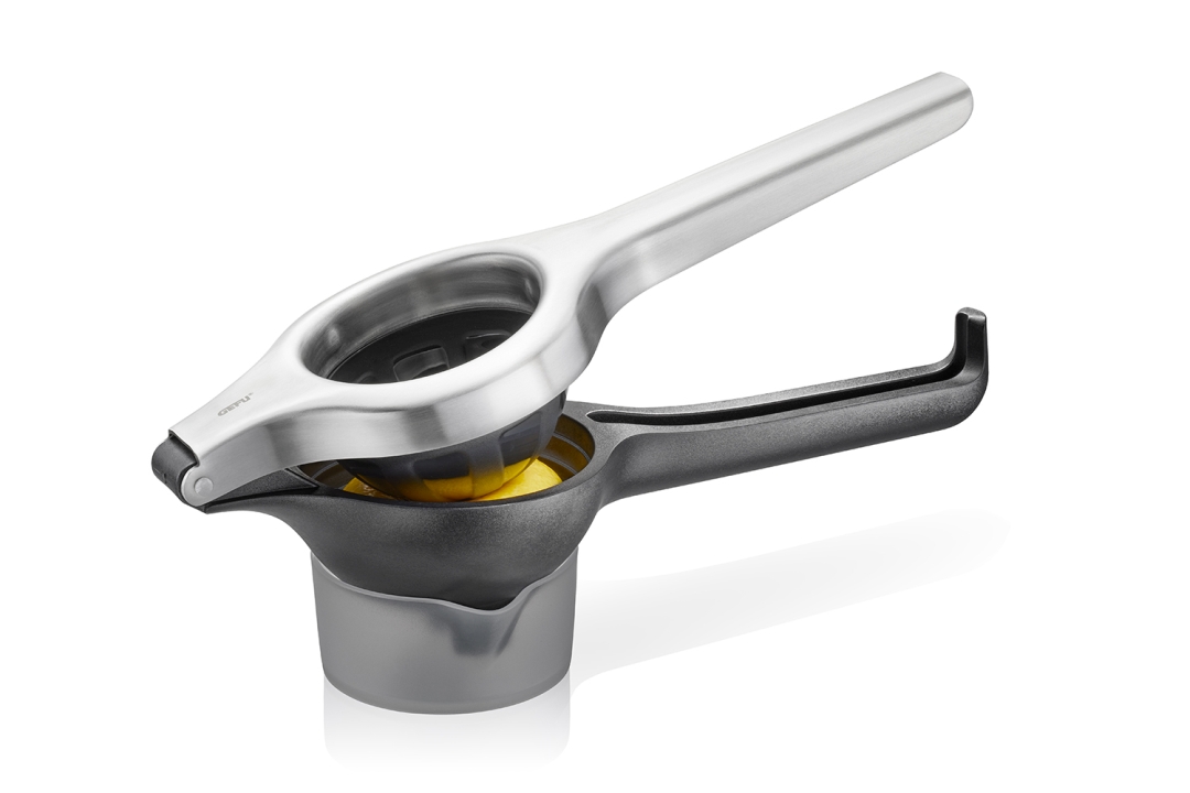 GEFU Zitruspresse LEMON PRO in Farbe schwarz/silber