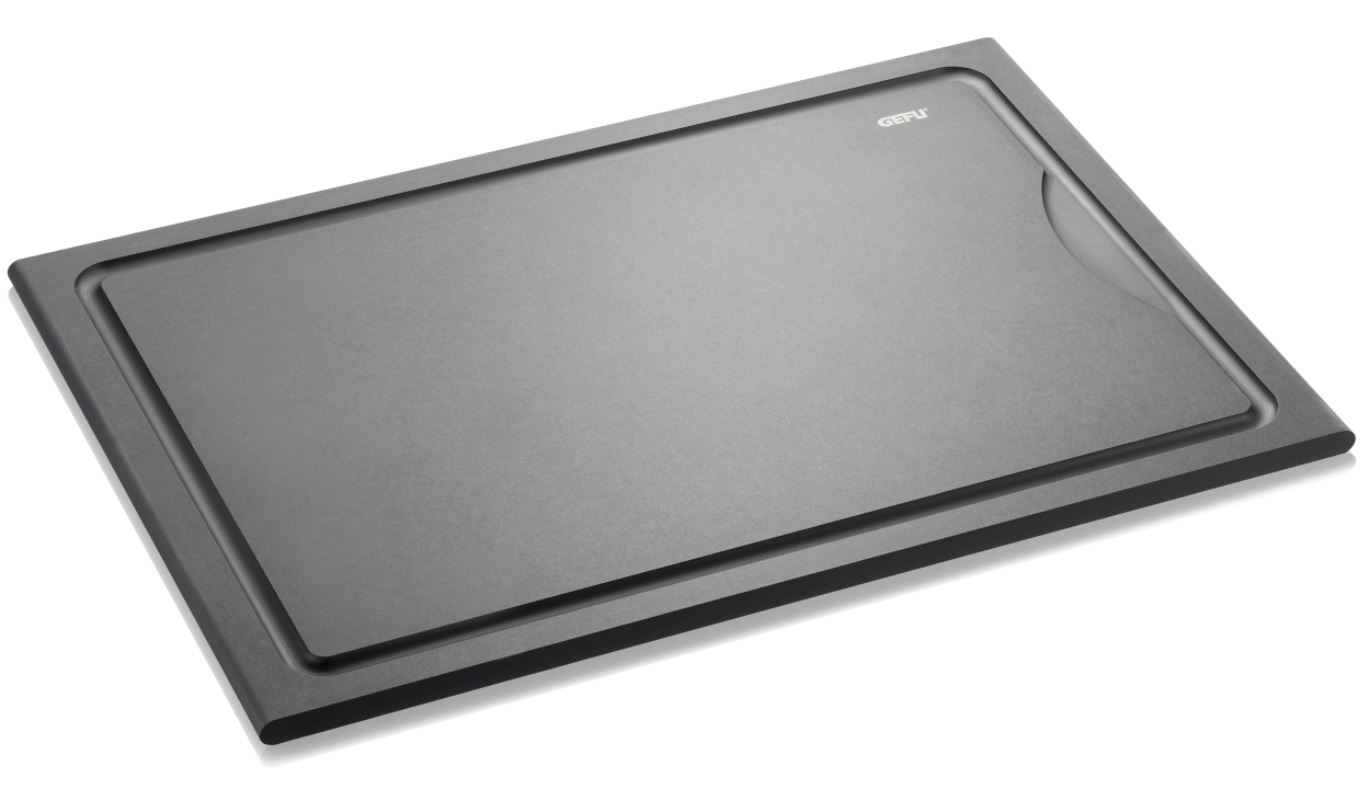 GEFU Schneidebrett SLIZE ca. B37 H0,9 T25 cm in schwarz, mittel mit Saftrille GEFU Schneidebrett SLIZE ca. B37 H0,9 T25 cm in schwarz, mittel mit Saftrille