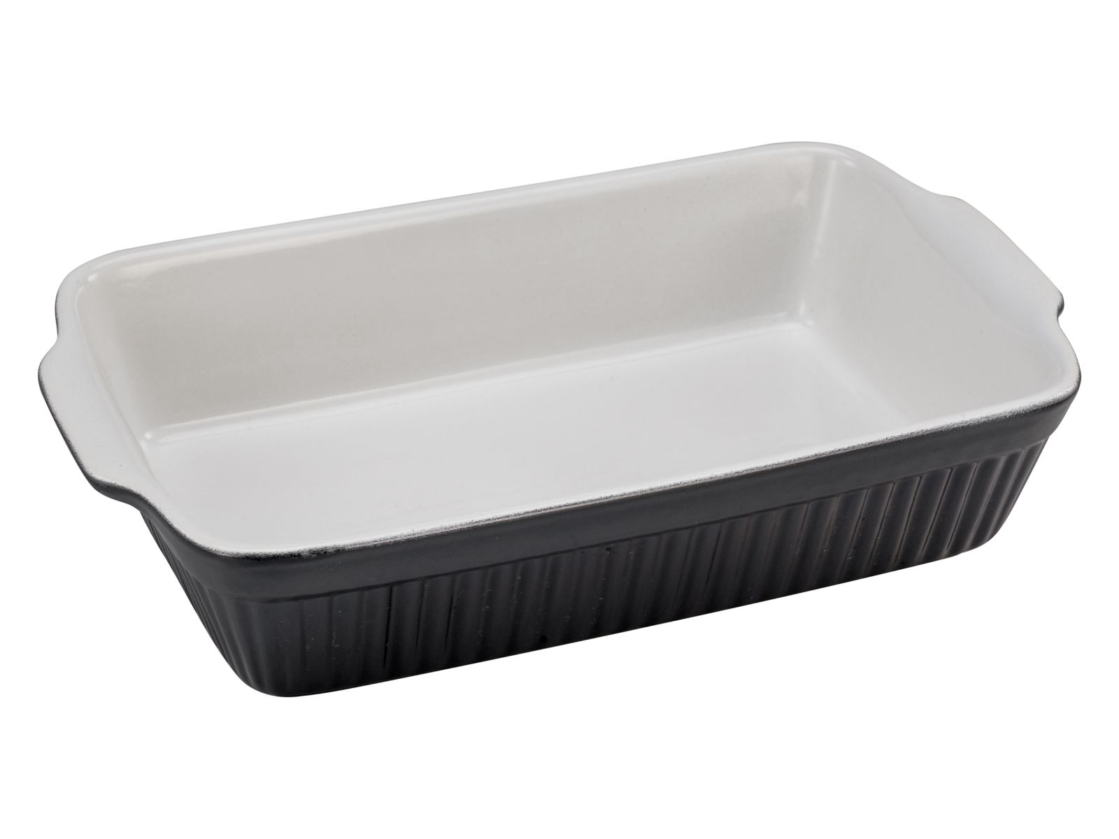 CreaTable Auflaufform Classic in Farbe Schwarz-Weiß glänzend