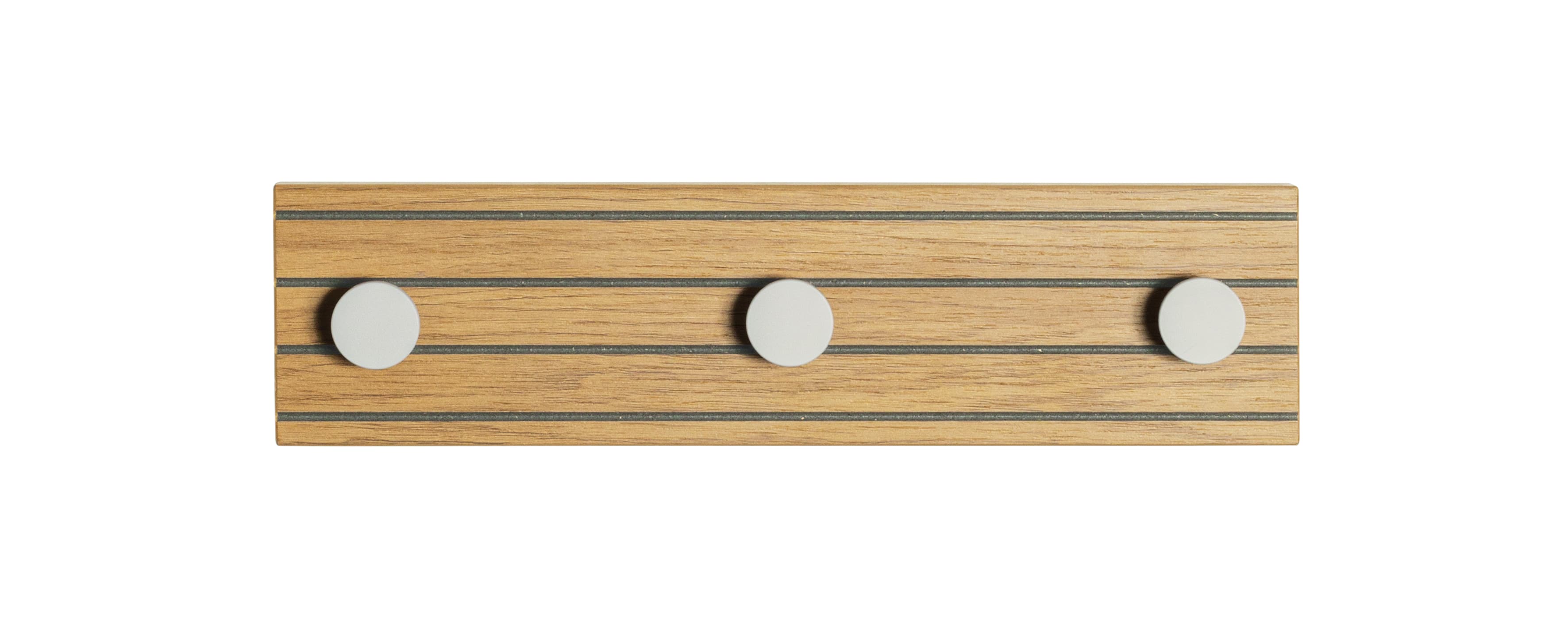 Haku Möbel Garderobenleiste POLAR ca.B35 H9 T4 cm in MDF Dekor Eiche natur