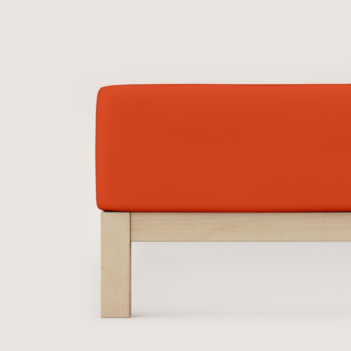 Schlafgut Pure Boxspring Spannbettlaken ca. 180x200-200x220cm in Farbe Red Mid