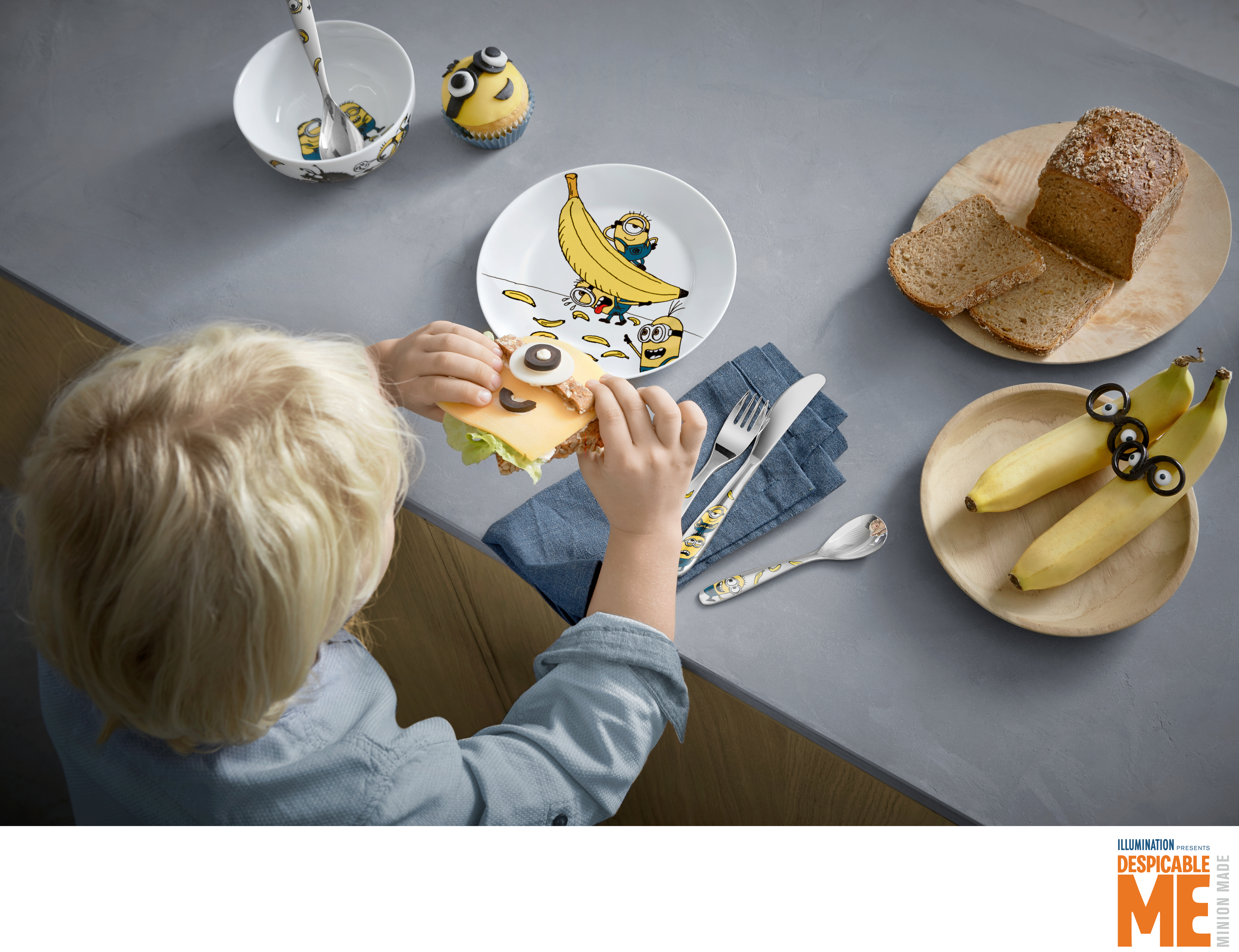 WMF Kinderbesteck-Set Minions® in poliertem Edelstahl WMF Kinderbesteck-Set Minions® in poliertem Edelstahl