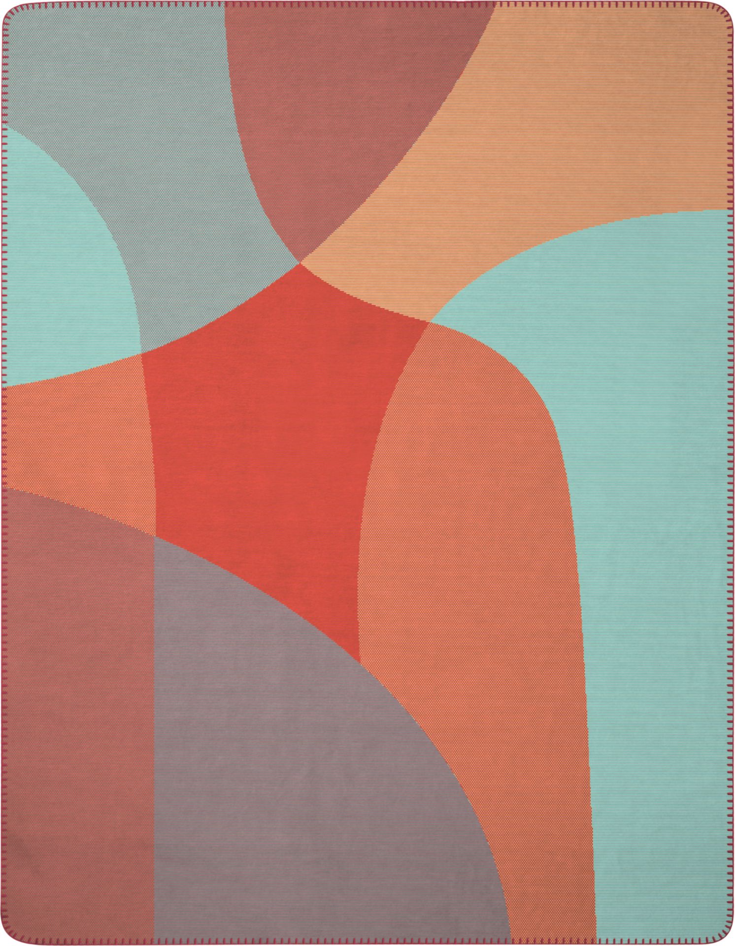 Biederlack Decke ca. 150x200cm in Farbe Lava, Dekoration für Zuhause, Teppich
