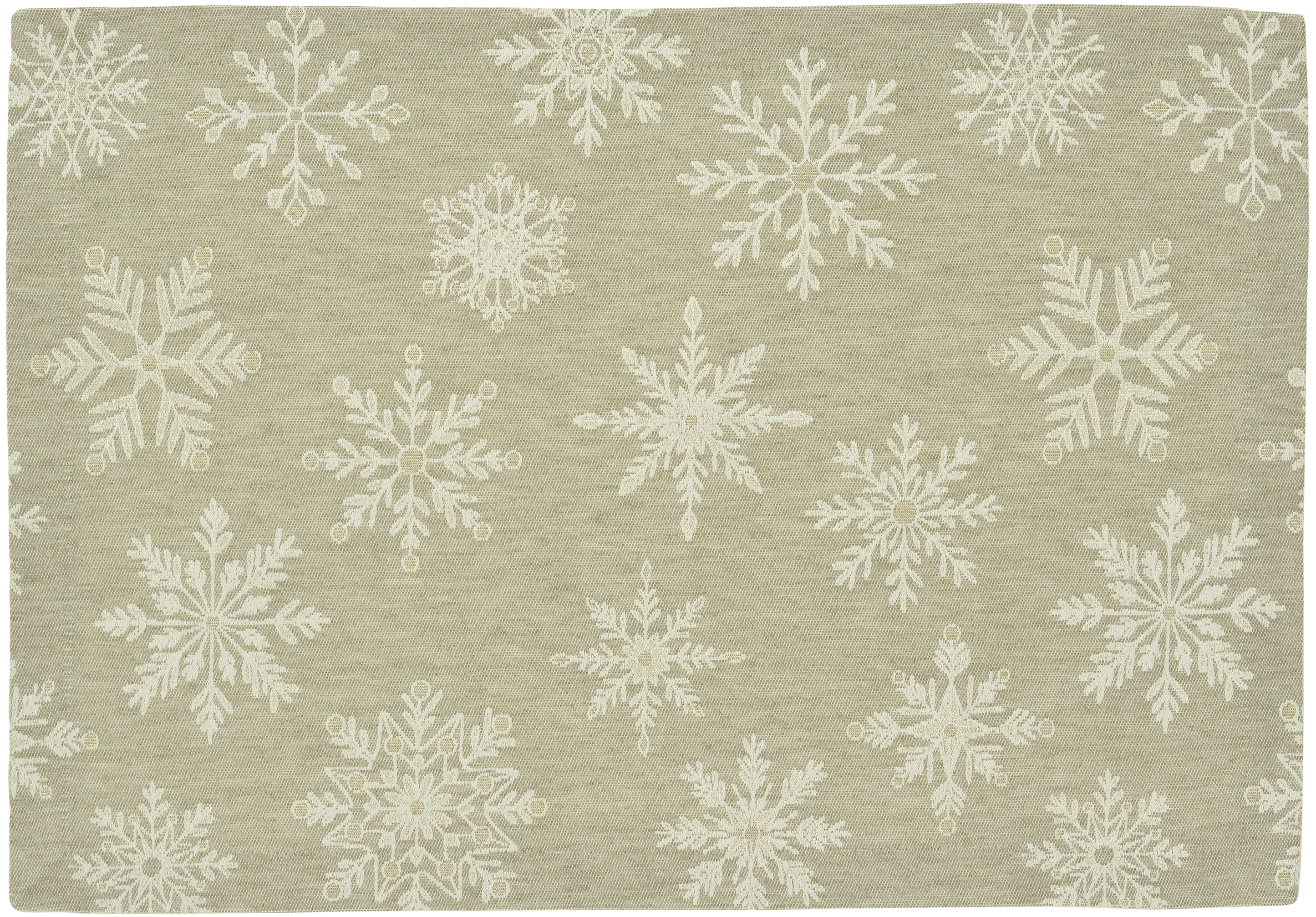 Sander Tischdecke CRISTALLO BUIO ca. 85 x 85cm in Farbe taupe Sander Tischdecke CRISTALLO BUIO ca. 85 x 85cm in Farbe taupe, Snowflake pattern, Winter mat, Doormat, Snowflake motif, Beige background