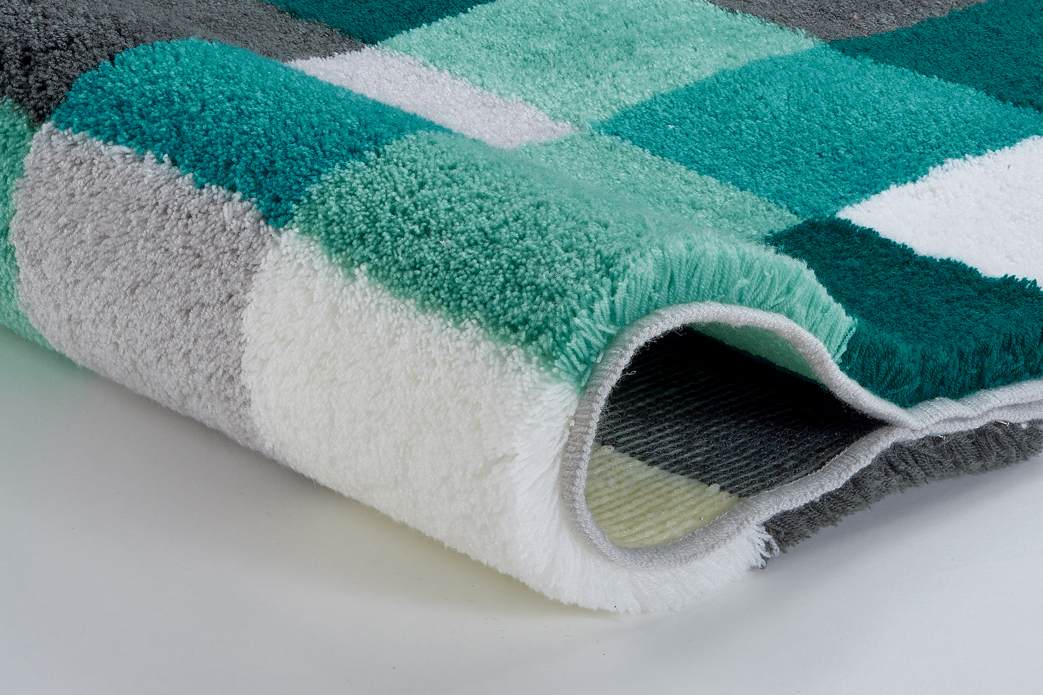 Kleine Wolke Badteppich CARO ca. 70x120cm in Farbe Petrol
