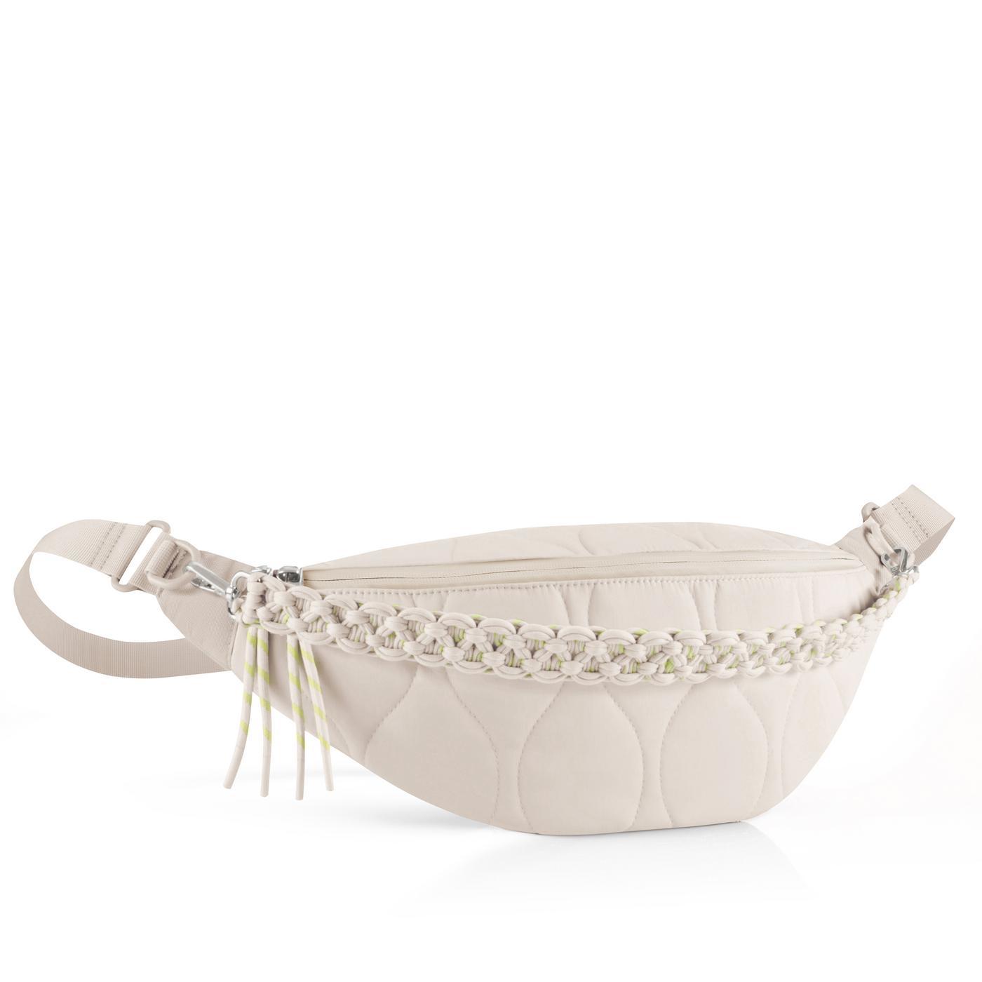 Reisenthel CITY BELTBAG MAKRAMEE in Farbe puffer stone, Tasche, Gürteltasche, gequiltet, Canvas, Weiß