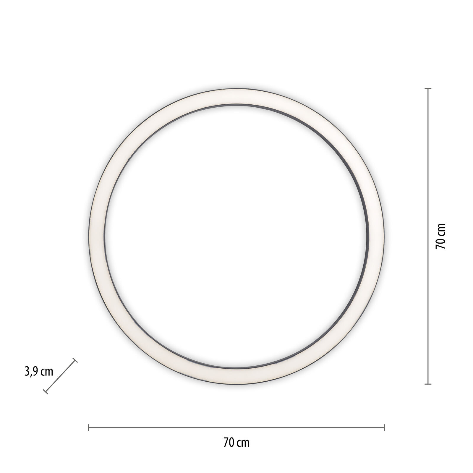 Paul Neuhaus LED-Deckenleuchte PURE LINES ROUND 1-flammig in Farbe anthrazit