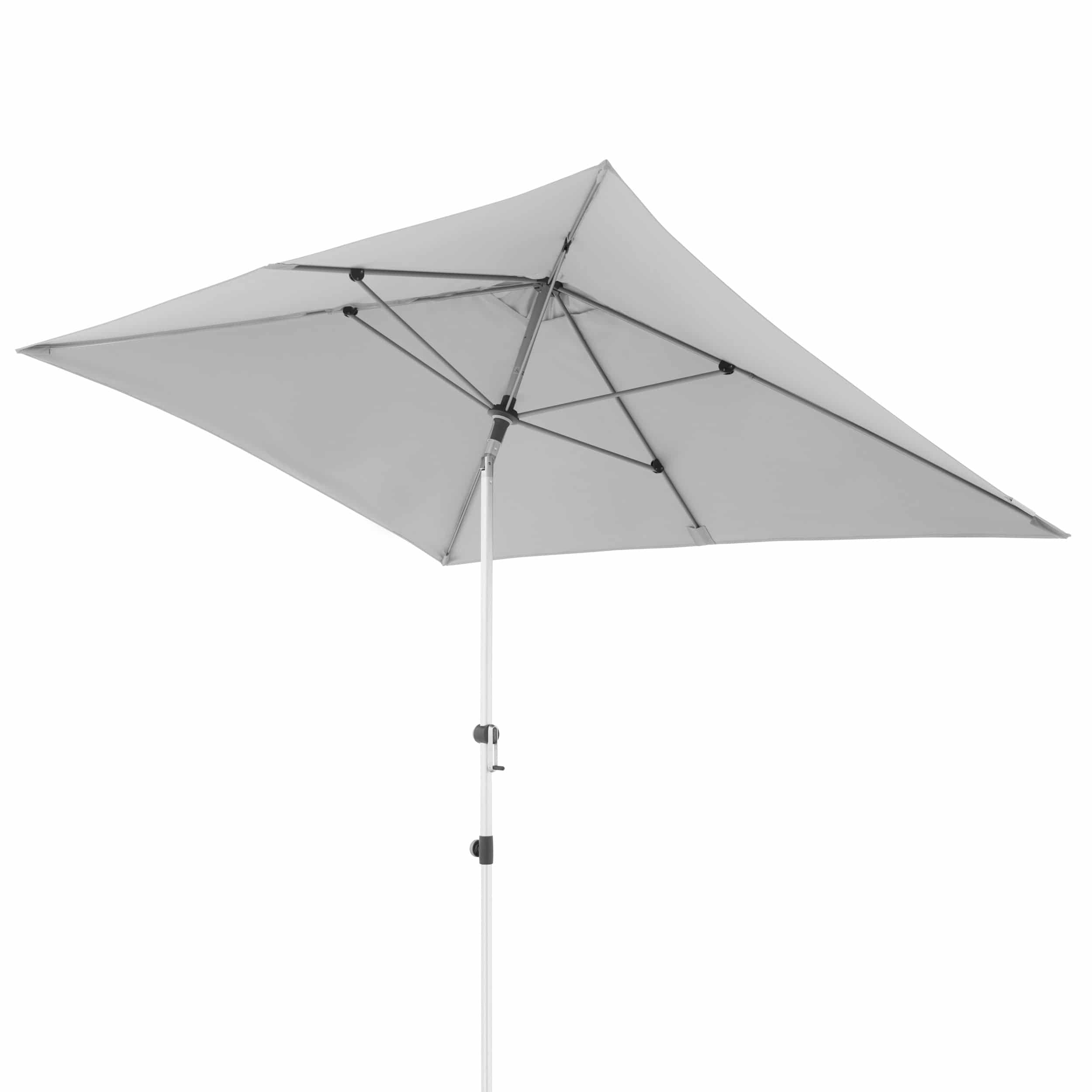 Doppler Kurbelschirm EXPERT ca. 300x200cm in Farbe hellgrau, Sonnenschirm, Schirm, Garten, Aluminium, Konstruktion