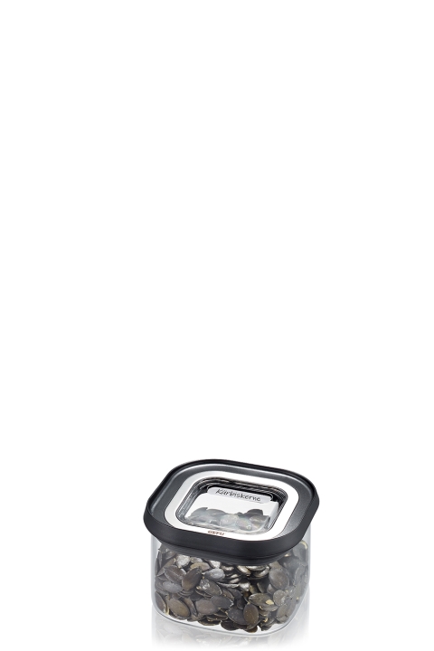 GEFU Vorratsdose PANTRY in Farbe schwarz/silber