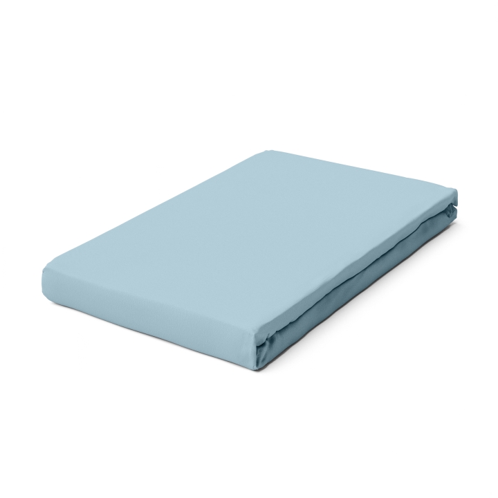 Schlafgut Pure Spannbettlaken ca. 140x200-160x220cm in Farbe Blue Light