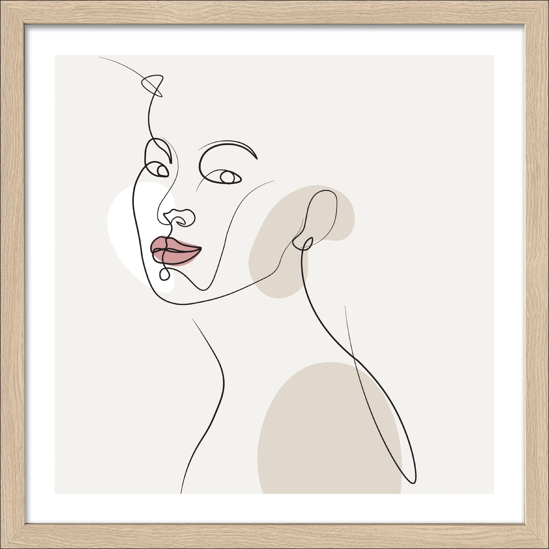 ProArt Framed-Art Slim Scandic 33x33cm Line-Art-Faces II