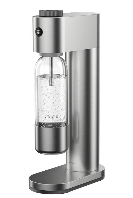 WMF Element One Wassersprudler, Edelstahl, Kaffeebereiter, Kaffeemaschine, Brühsystem, Flasche, StilvollesDesign