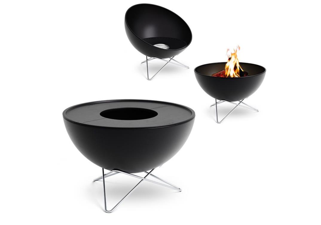 Plancha-Grillset tief BOWL 70 in Durchm. 70cm, H48cm, feuerstelle, Feuerschale, Schale, Feuerkorb, runde Feuerstelle