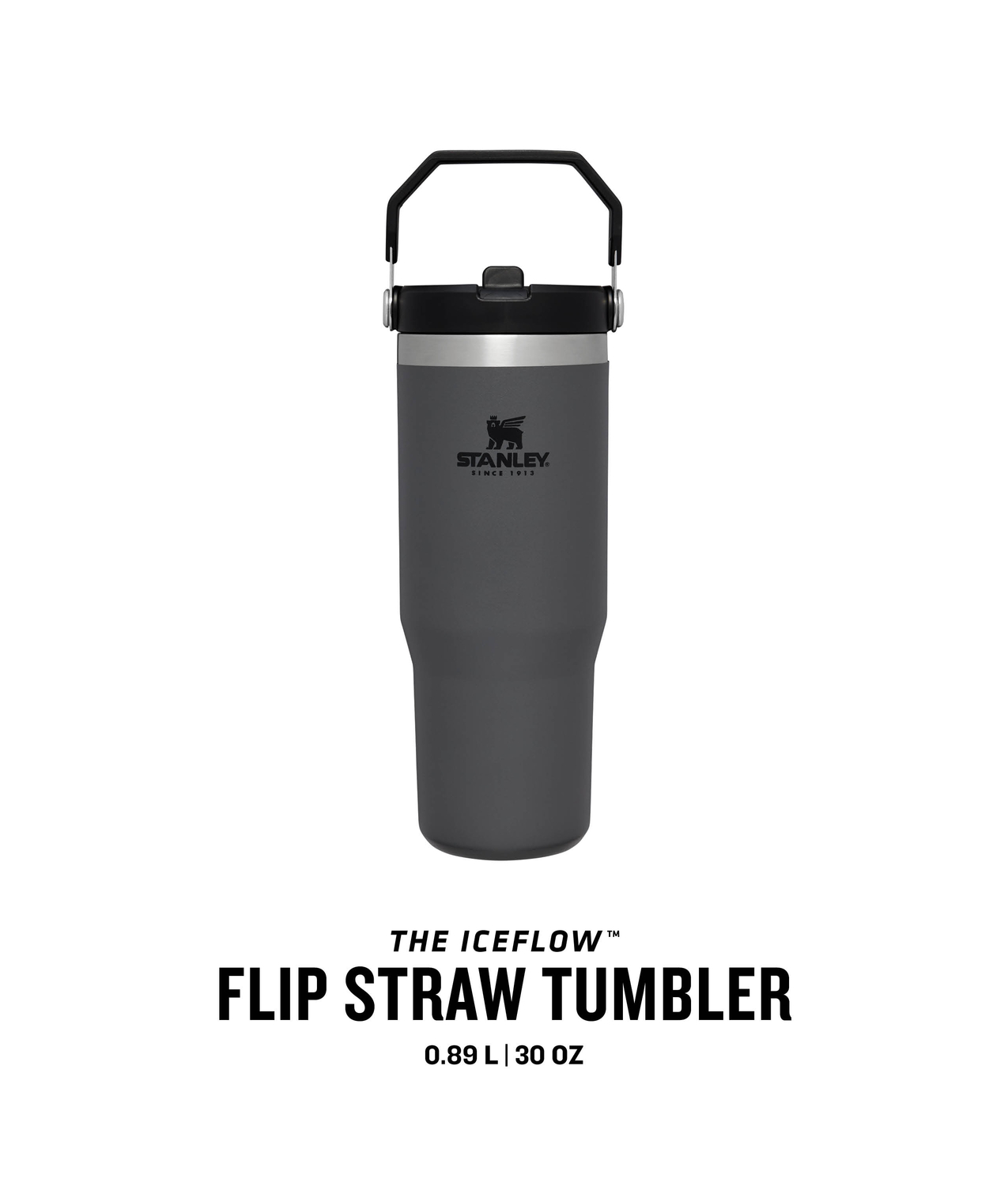 Stanley Iceflow™ Flip Straw Tumbler in Farbe Charcoal