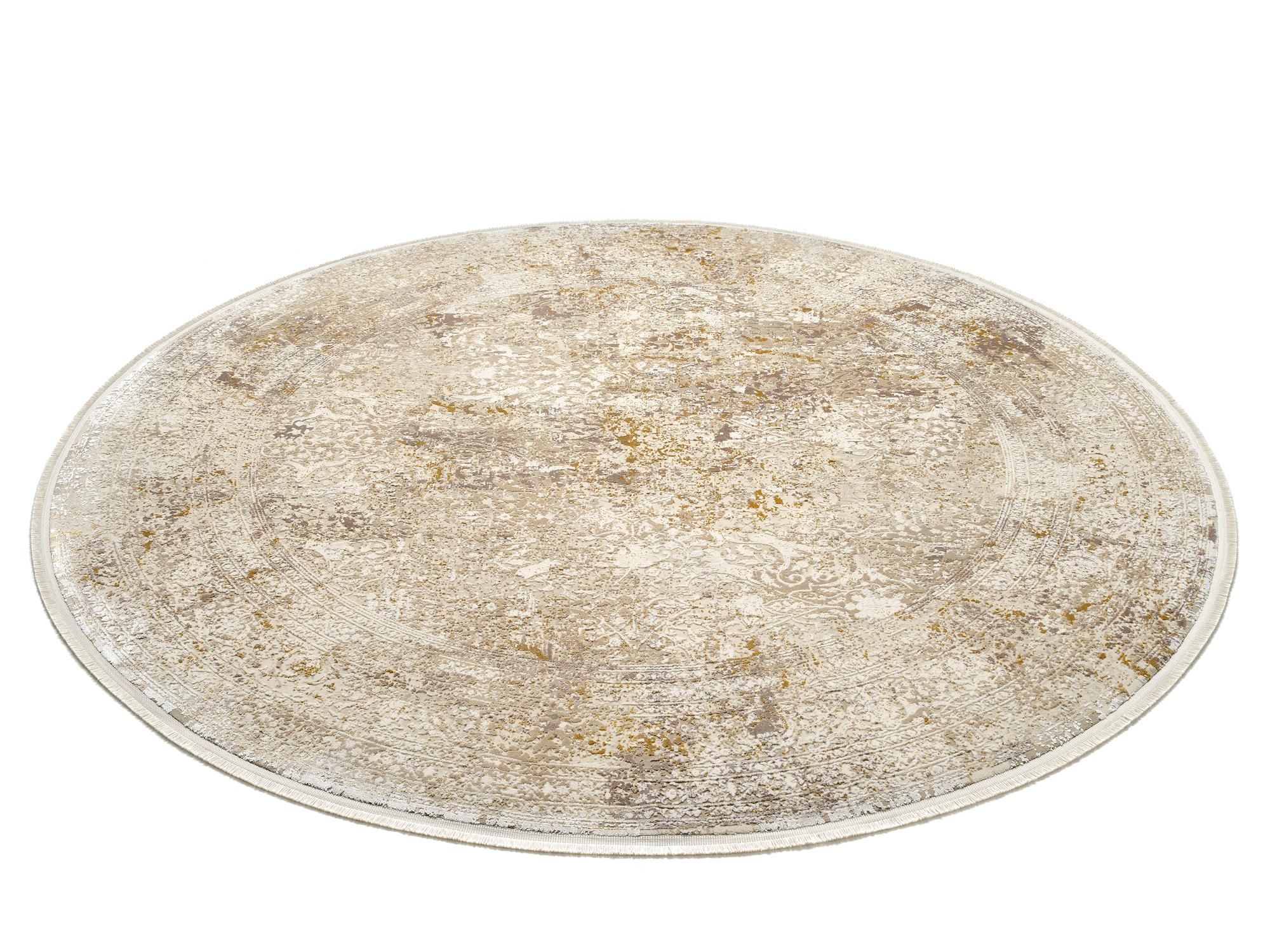 OCI Webteppich Ø ca. 160cm in Farbe beige-gold