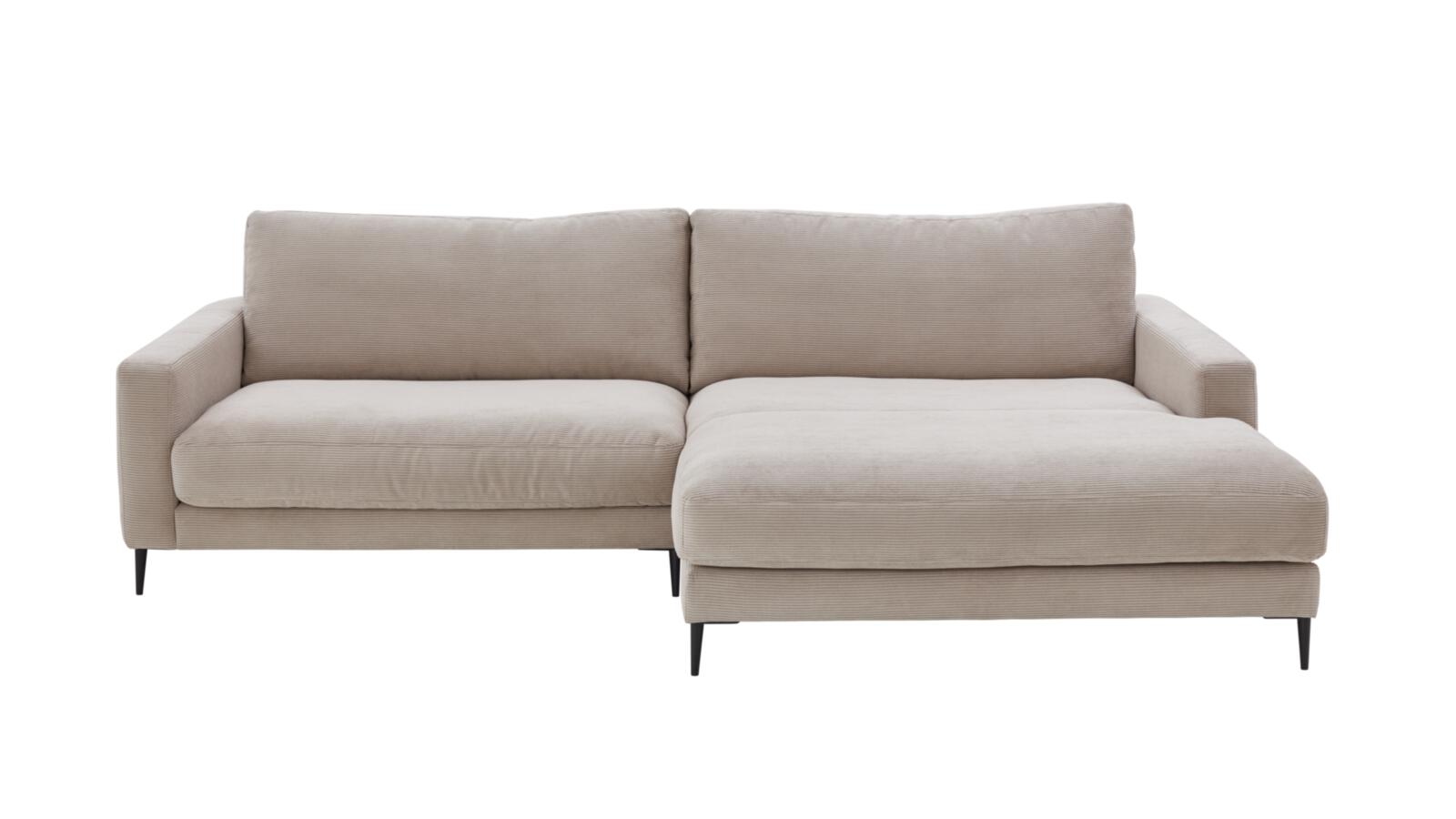 Candy Polsterecke Uptown ca. 272x190 Beige, Sofa, Ecksofa, Beige, Corduroy, Bezug