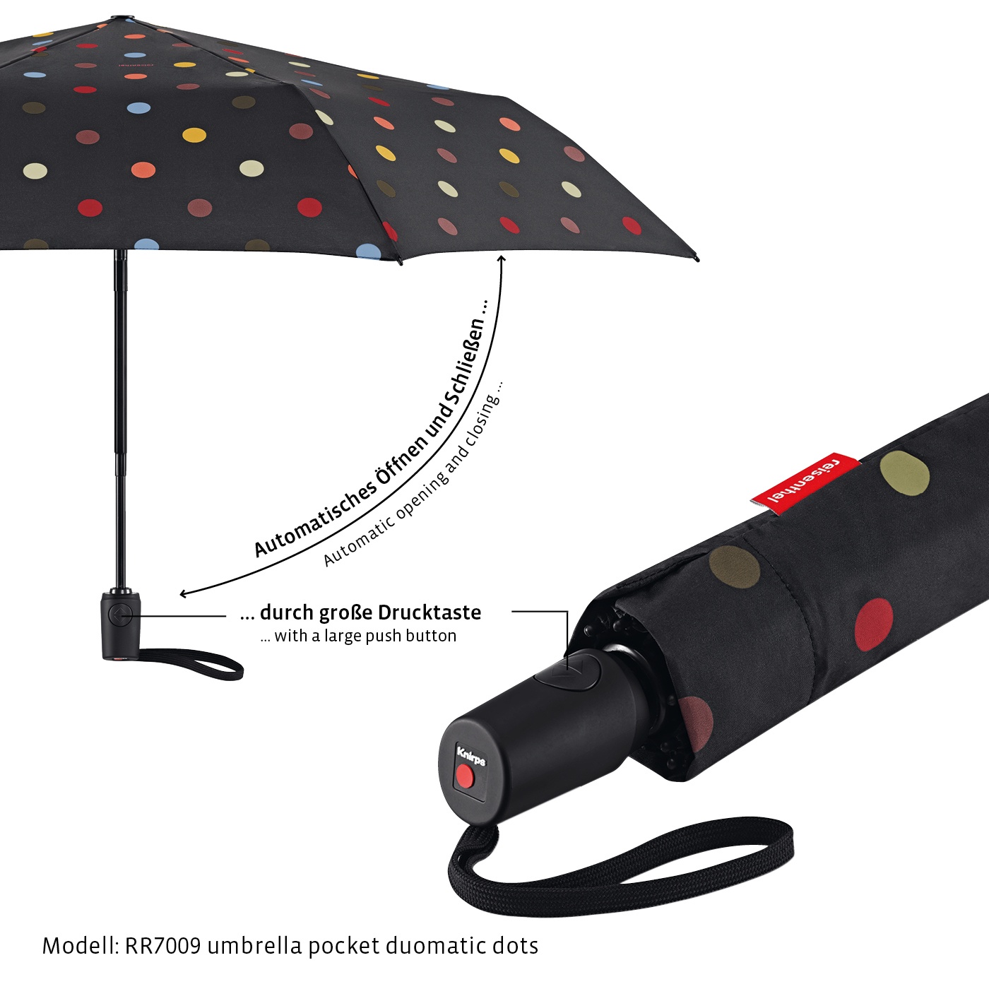 Reisenthel UMBRELLA POCKET DUOMATIC in Farbe paisley black