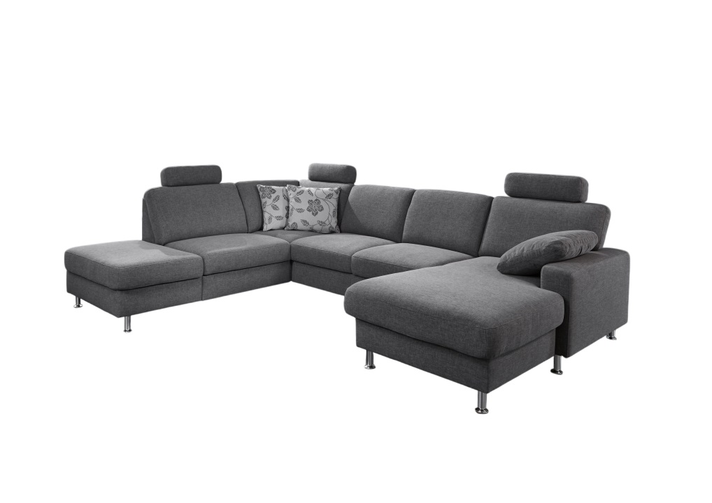 Modulmaster Wohnlandschaft MM-ZE1007 ca. 309x235 cm in Stoff Unica grau