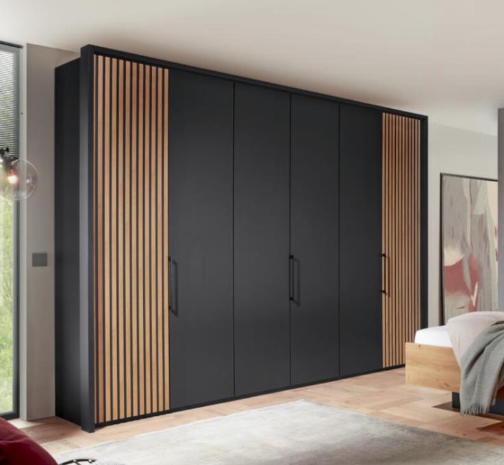Wiemann Drehtürenschrank MANHATTEN ca. B306 H220 T65 cm in **Graphit Dekor A29 Wiemann Drehtürenschrank MANHATTEN ca. B306 H220 T65 cm in **Graphit Dekor A29