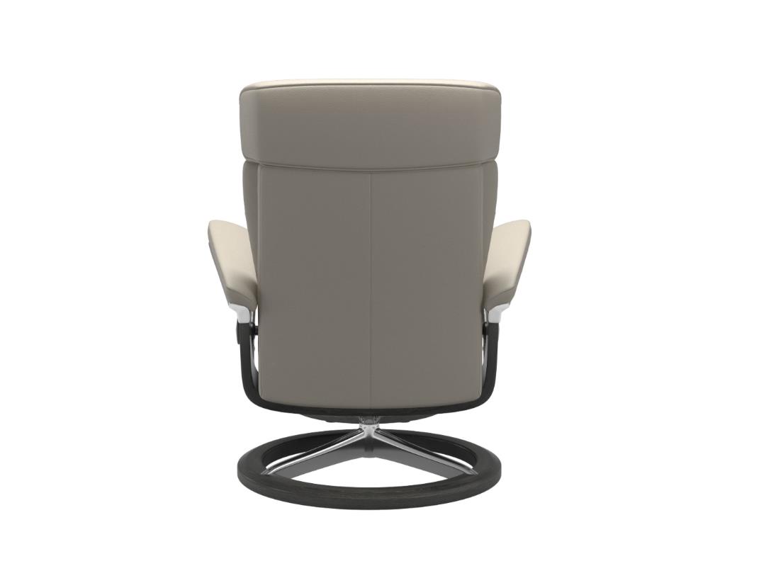 Stressless Sessel mit Hocker ERIK ca. B83 H99 T134 cm in Leder Velaro 15 Light grey