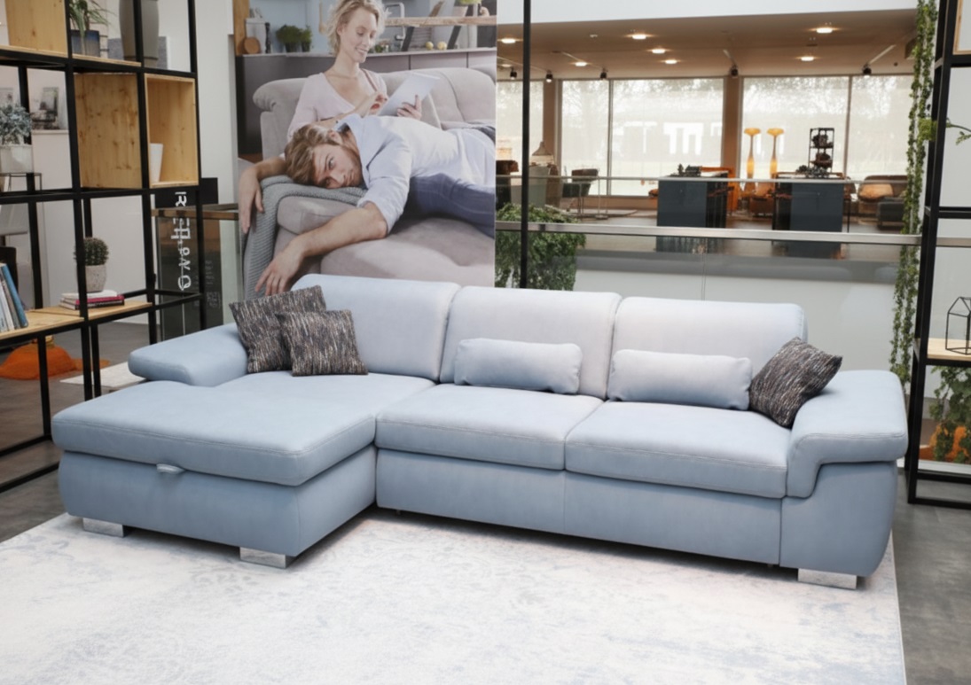 Polstereckgruppe VS-XP-MP1069 ca. 325x195cm in Stoff Mammut steel, Couch, Mobiliar, Person, Inneneinrichtung