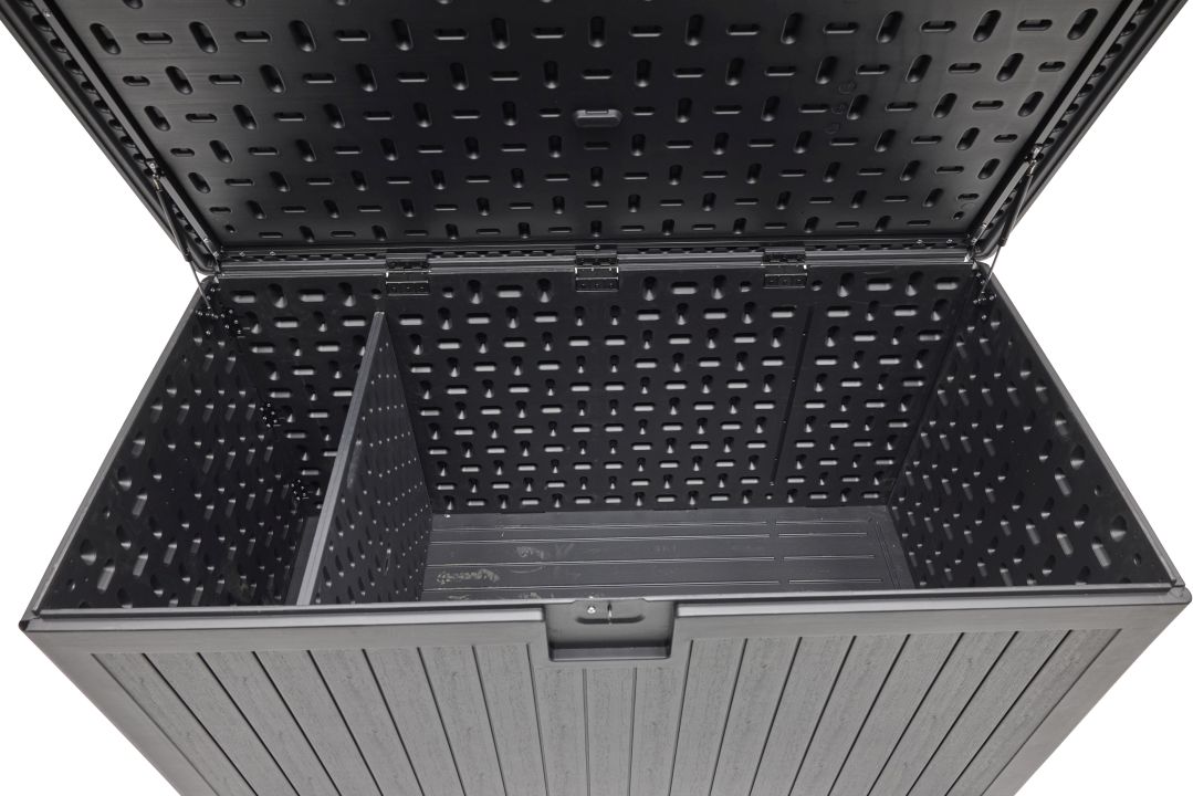 L.C. Wholesaler Aufbewahrungsbox VELIO in Farbe Schwarz mit Holzmaserung, Kiste