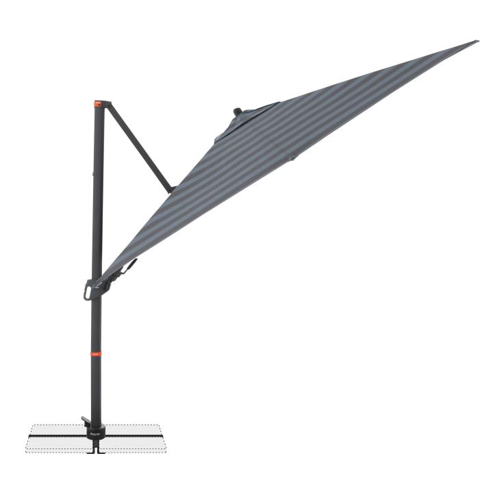 Doppler Pendelschirm MYZONE in Farbe Blockstreifen Anthrazit, Beleuchtung