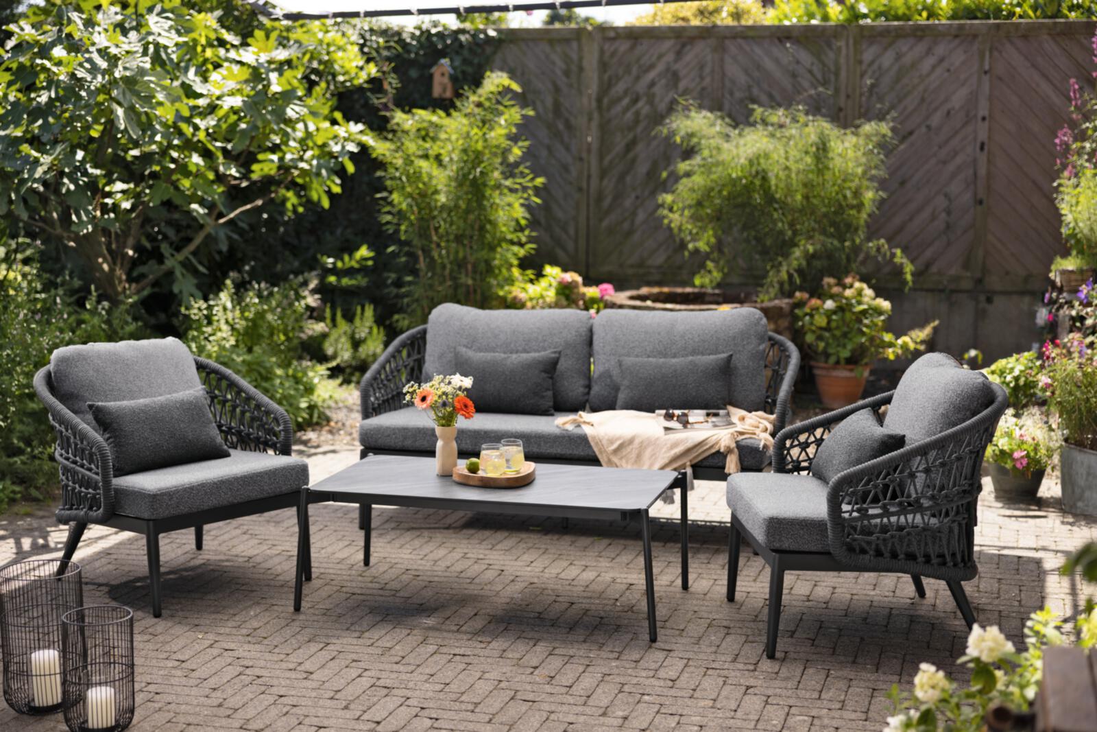Interliving Lounge-Set IL7013 in Rücken Rope anthrazit