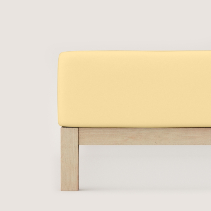 Schlafgut Pure Boxspring Spannbettlaken ca. 180x200-200x220cm in Farbe Yellow Mid