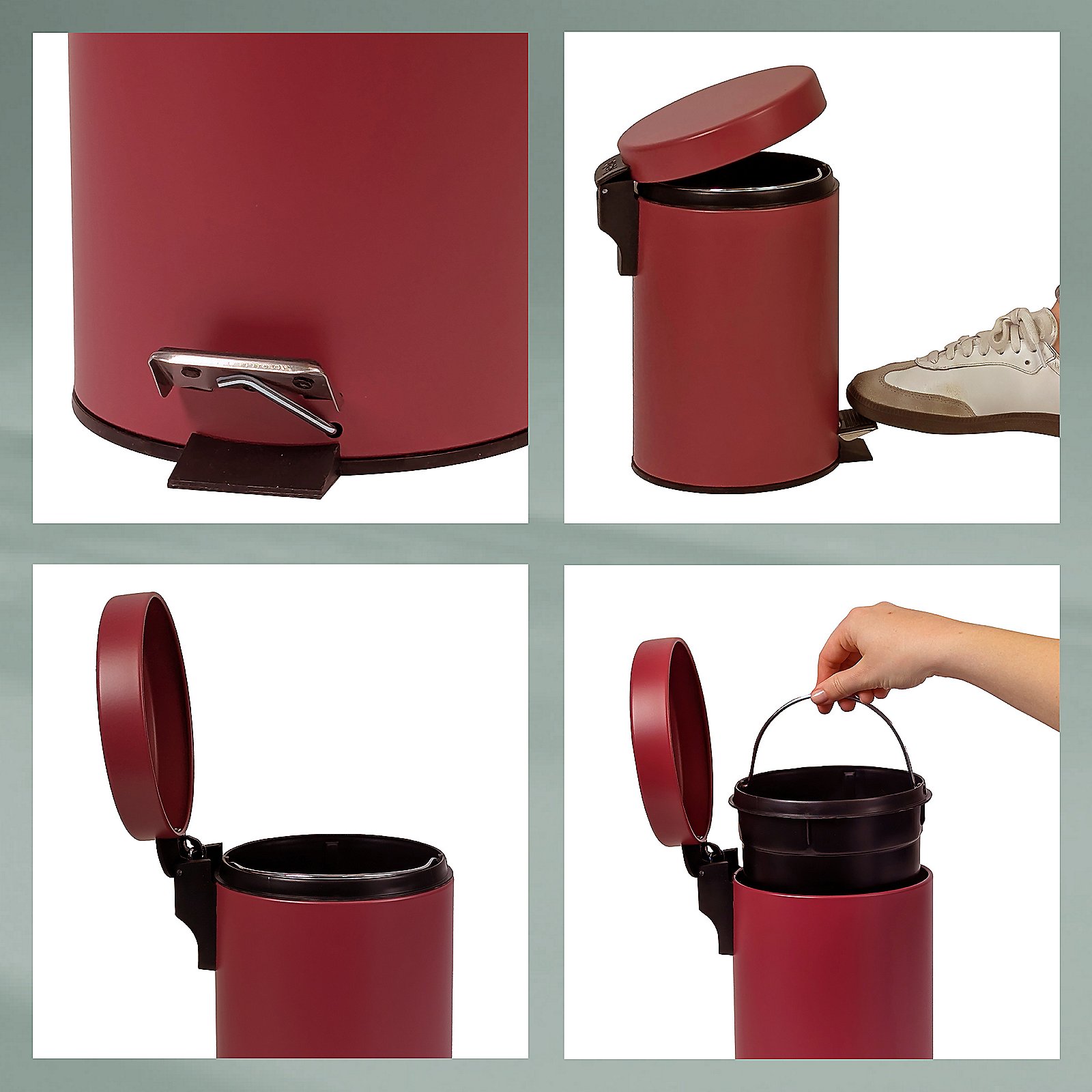 Kela Kosmetikeimer Monaco MONACO in Metall himbeerrot, Baby, Person, Schuhe, Schuh, Zinn