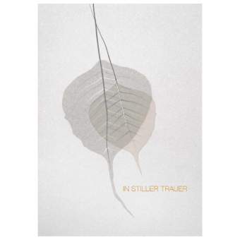 Beileidskarte IN STILLER TRAUER in In stiller Trauer, blatt, federn, poster, minimal, kunstwerk