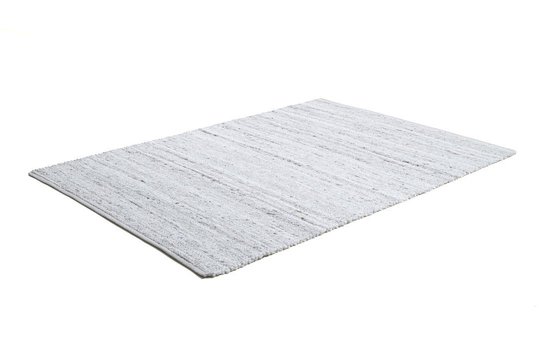 Theo Keller Handwebteppich Paula ca. 70x140cm in Farbe Light Grey