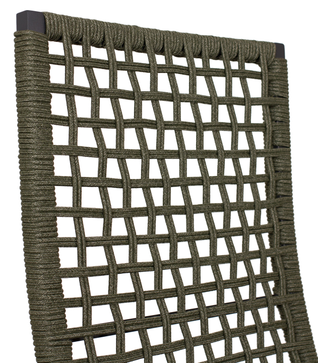 deVries Dining-Relaxsessel MONTANA in Rope mit Textilarmlehne