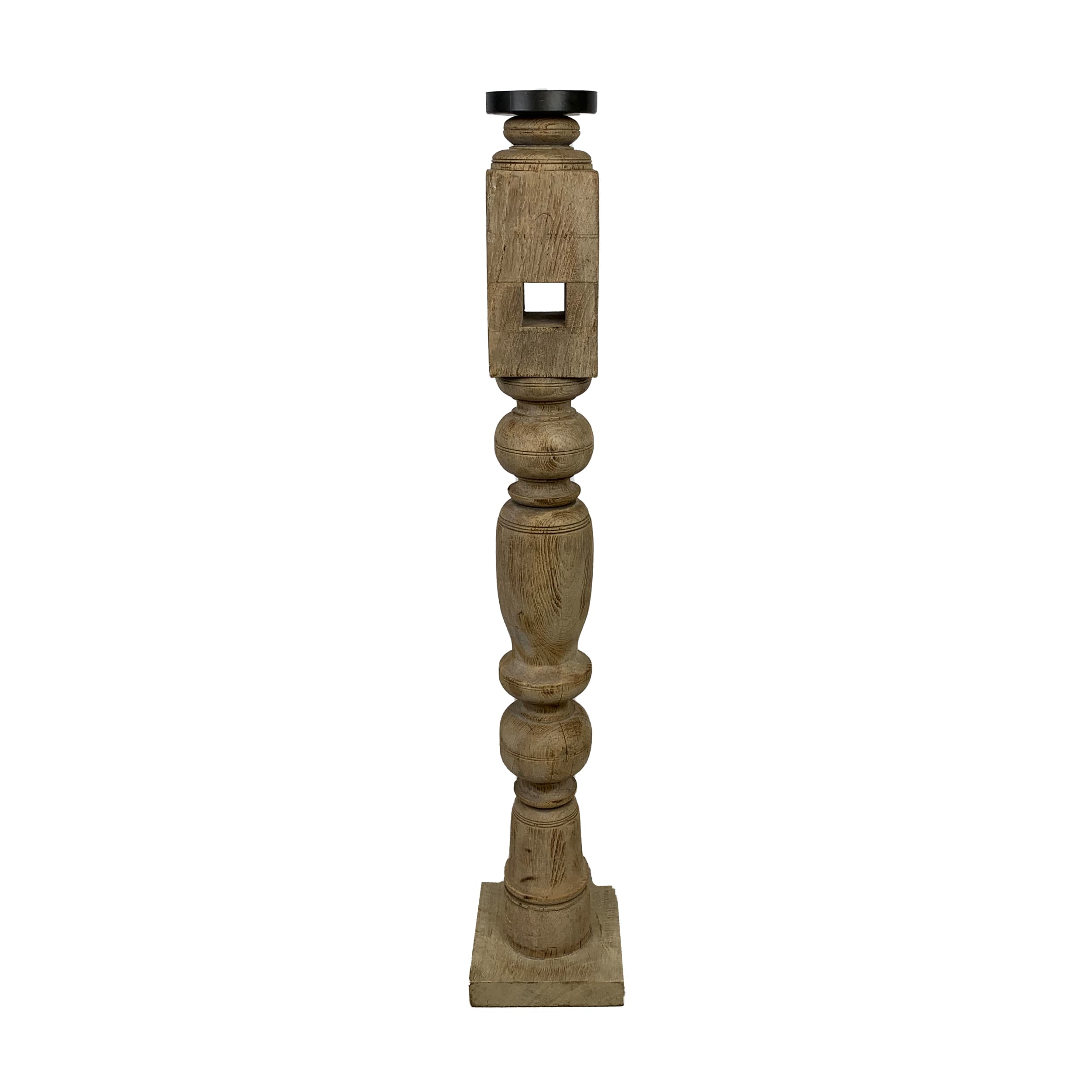 Dijk Natural Collections Stumpenkerzenhalter in Farbe Gebleicht, Kerze
