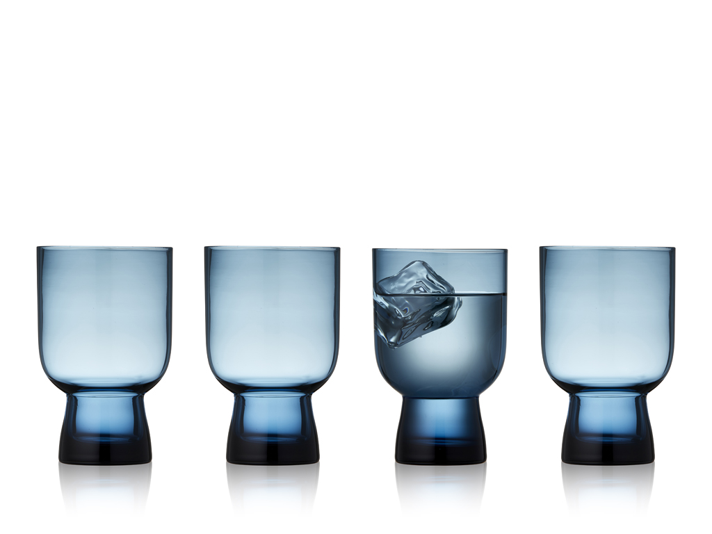 F&H Wasserglas LYNGBY GLAS SORRENTO 0,3 Liter in Farbe Blau