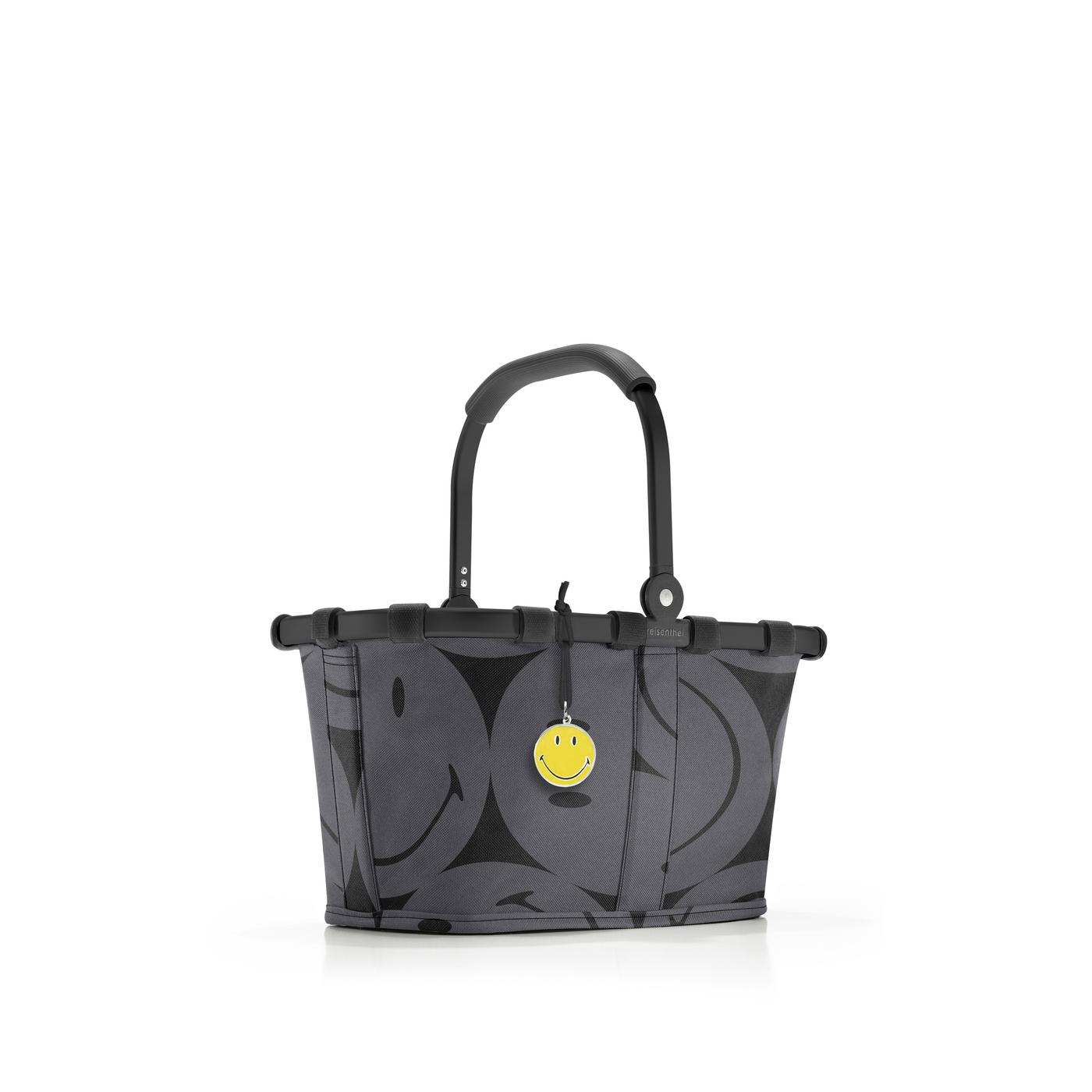 Reisenthel CARRYBAG XS in Farbe smiley grey, Tasche, Shopper, Muster, Graue Farbgebung, Schulterhenkel