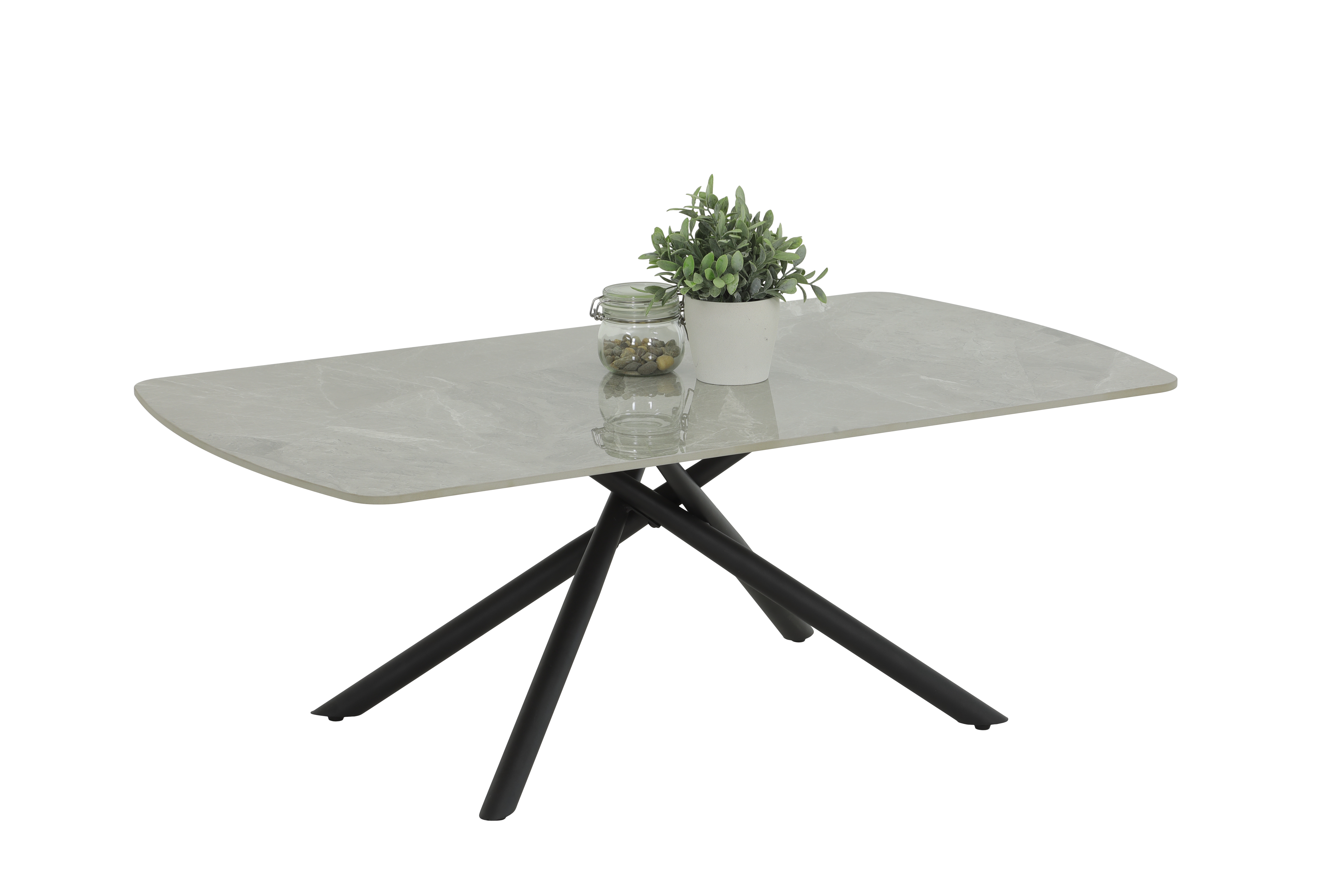Couchtisch in Marmoroptik grau/schwarz 12/03