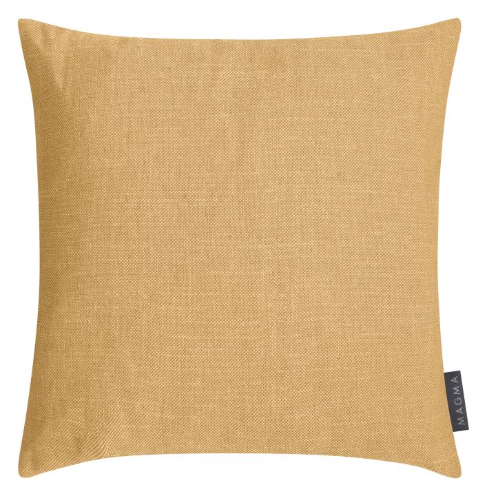 Magma Heimtex Kissenhülle RIVA ca. 40x40cm in Farbe senf, Kissenbezug, Kissen, Leinenoptik, Gehäuse, Beige