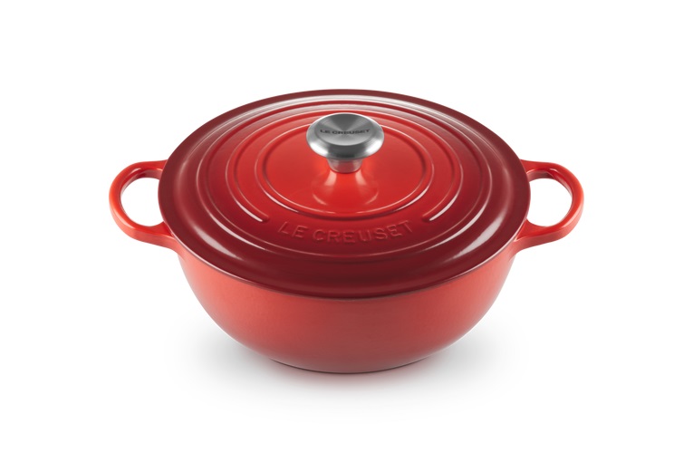 Le Creuset Bräter La Marmite 26cm in Farbe Kirschrot Le Creuset LA Marmite Ø ca. 26cm Kirschrot