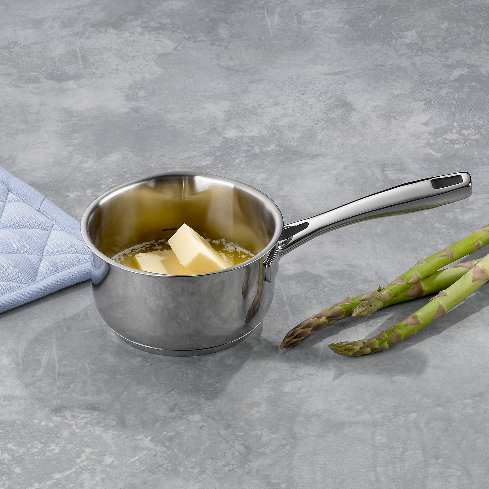 Kela Stielkasserolle Flavoria FLAVORIA in Silber Glänzend, Kochtopf, Kochgeschirr, Rauchrohr