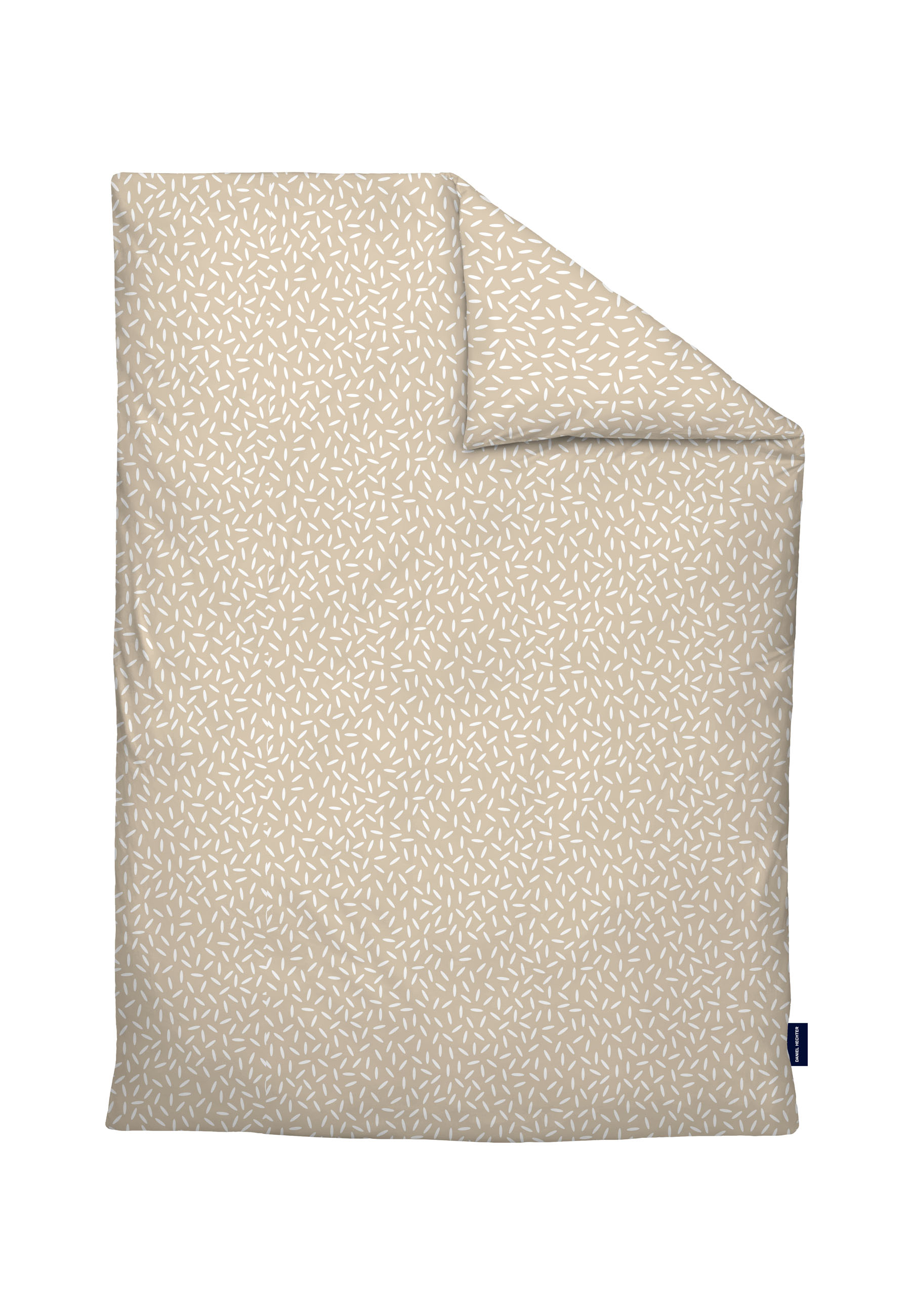 Daniel Hechter RENFORCE-Bettwäsche ca. 155x220cm in Farbe Kitt, Decke, Wohndecke, Beige Muster, Stoffdecke, Kaschierteopt?