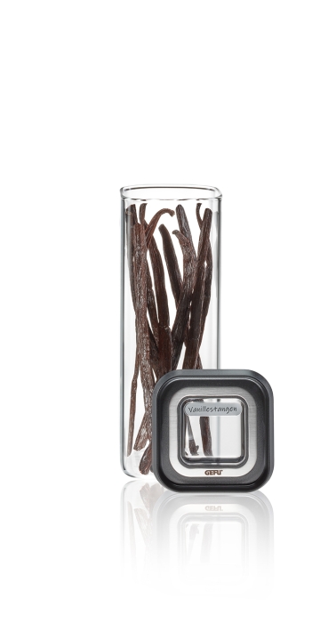 GEFU Vorratsdose PANTRY in Farbe schwarz/silber