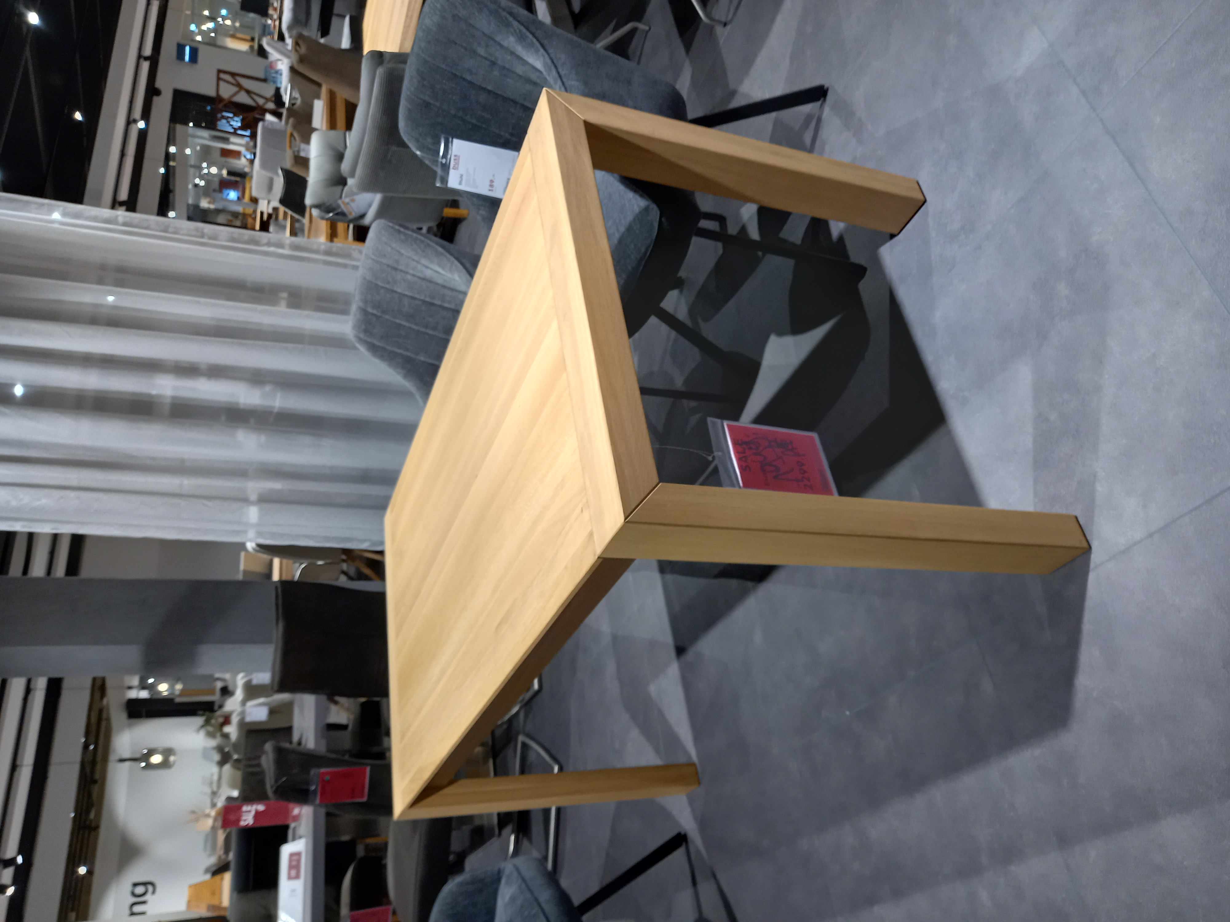 Dudinger Esstisch EMMA ca. 140x80 cm, H:76 cm in Eiche bianco geölt, Moebel, Tabelle, Tischplatte, Holz, Sperrholz