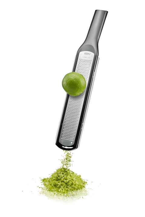 GEFU Feinreibe RAFINO in Farbe schwarz/silber, Reibe, Zester, Käse, Kuchen, Zitrus
