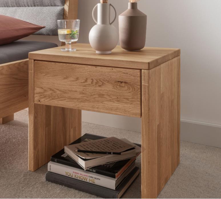 Frankenmöbel Nachtkommode II BE-0828 in Wildeiche massiv geölt, Holz, Tabelle, Kaffeetisch, Hartholz, Gebeiztes Holz