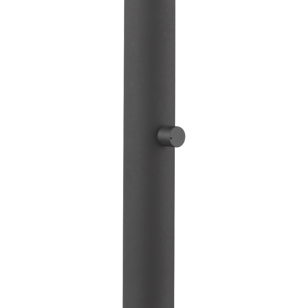 Fischer & Honsel Stehleuchte ANNECY in Metall sandschwarz/Stoff weiß Leinen innen PVC weiß