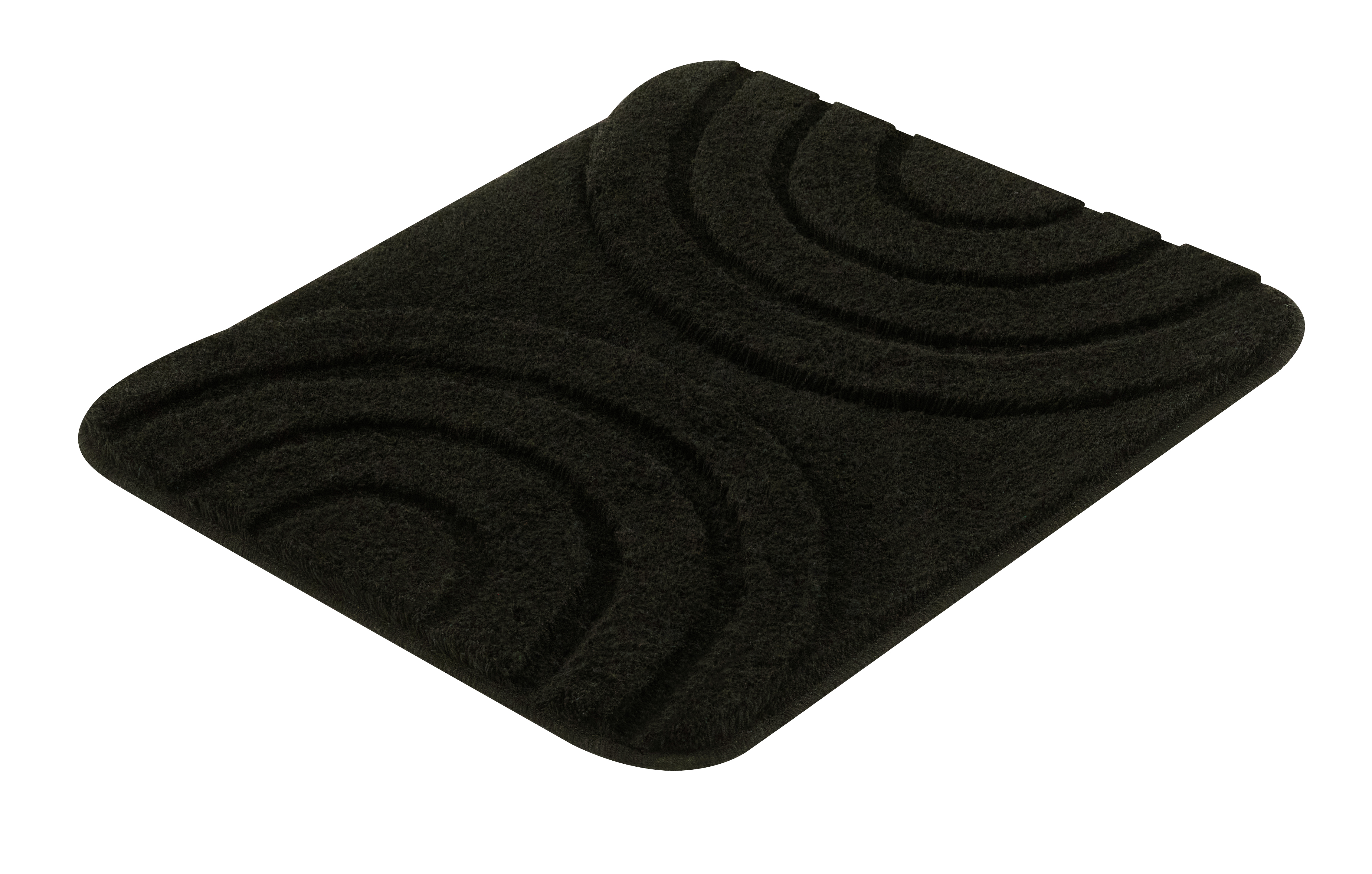 Kleine Wolke Badteppich BOW ca. 55x65cm in Farbe Schwarz