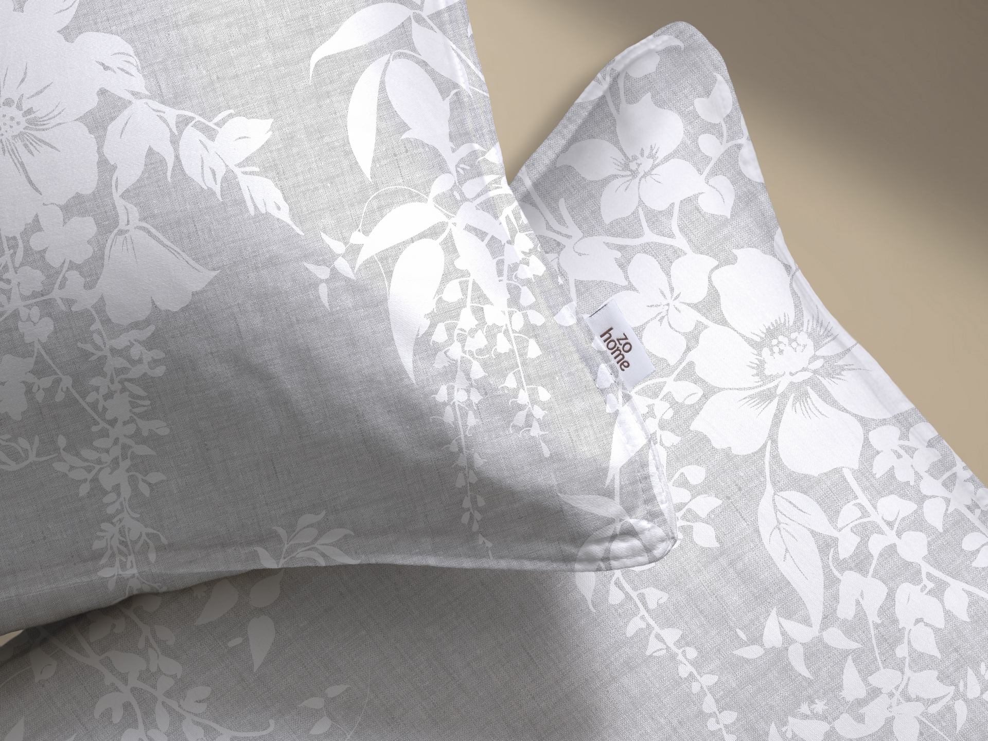 Heckettlane Bettwäsche ca. 135x200cm in Farbe Dove-Grey, Kissen, Dekoration für Zuhause, Leinen, Kopfkissen