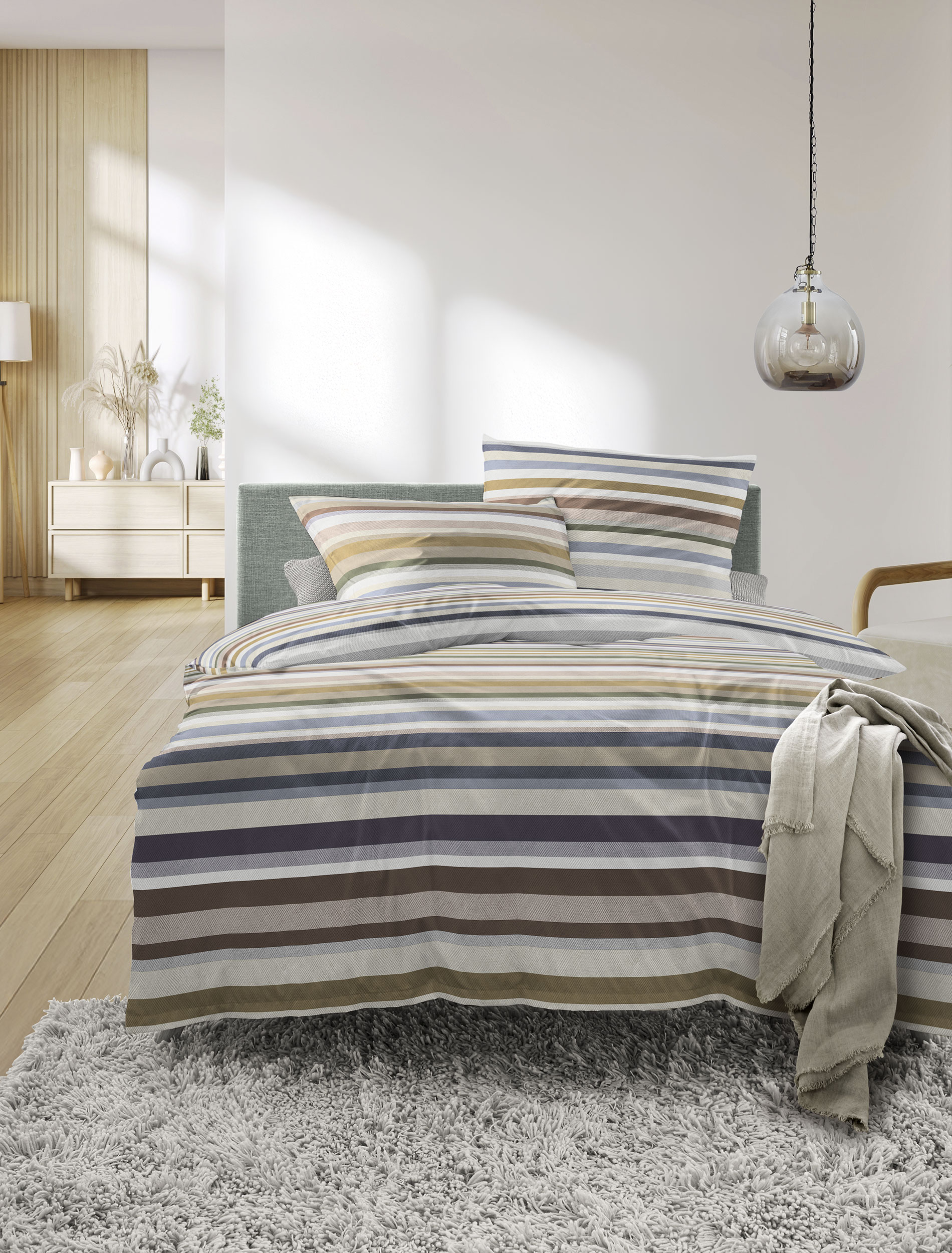 irisette Mako-Satin Bettwäsche WAVE in Farbe ca. 155x220cm, Moebel, Bett, Dekoration für Zuhause, Innenarchitektur, Bettlaken