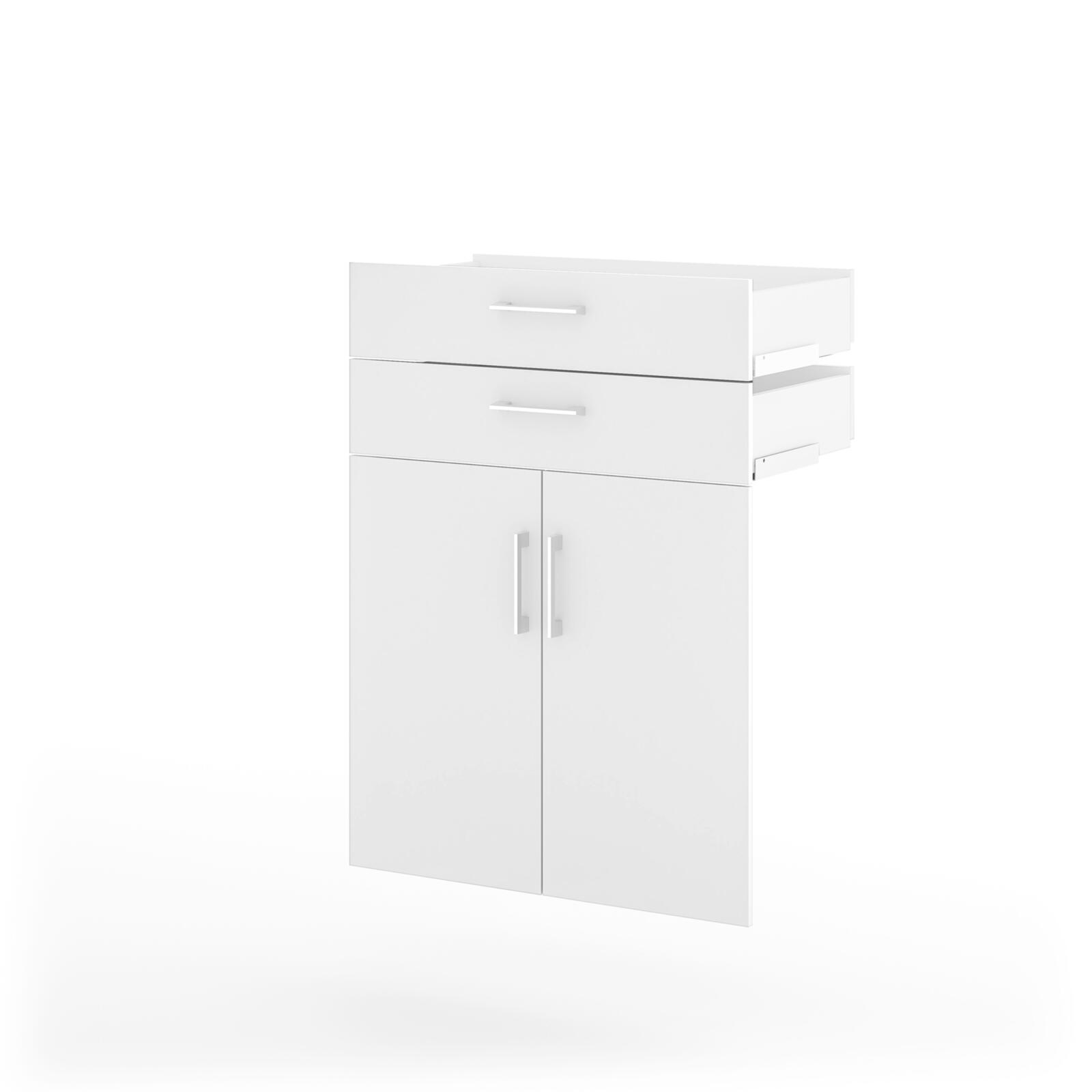 Mäusbacher 2 Türen mit Schubkästen BIG PROFI OFFICE ca. 77x104x2 cm in ice white supermatt
